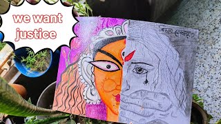 Kolkata doctor 🙏 painting for justice ⚖️#apinchofsalt #kolkatadoctormurder আর অন্যায় নয় বিচার চাই