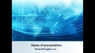 Air Communication PowerPoint Template by PoweredTemplate.com