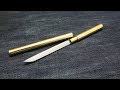 Making a Brass Tube Knife / 금장도 만들기