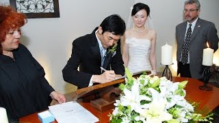 Markham Civic Center Wedding | Signing the Marriage License at A Japanese Wedding Ceremony