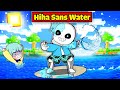 HIHA THỬ THÁCH CHẾ TẠO BỘ GIÁP NƯỚC CỦA BÉ SANS WATER TRONG MINECRAFT*BÉ HIHA SANS NƯỚC 😱👻💦💧