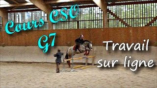 Cours CSO des G7: Travail des foulées sur une ligne