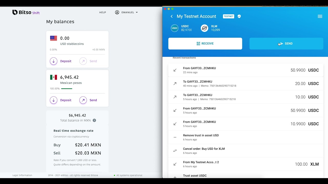 Bitso Shift & Stellar Demo