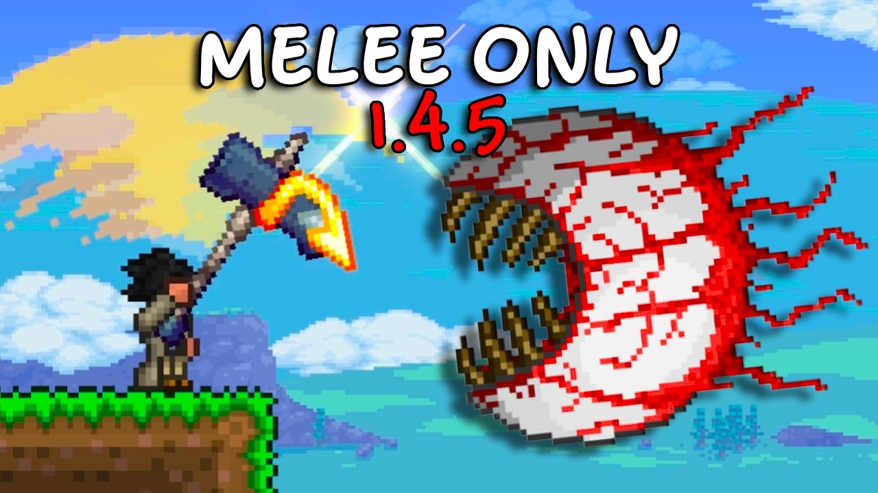 Can You Beat Terraria 1.4.5 Using Melee Weapons Only?