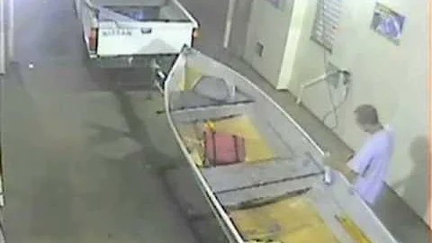 Clay Waller cleaning out his boat the day after murdering his wife Jacque Waller