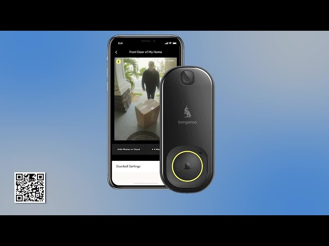 Kangaroo Security Photo Doorbell Camera + Chime 