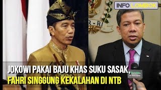 JOKOWI PAKAI BAJU KHAS SUKU SASAK, FAHRI SINGGUNG KEKALAHAN DI NTB