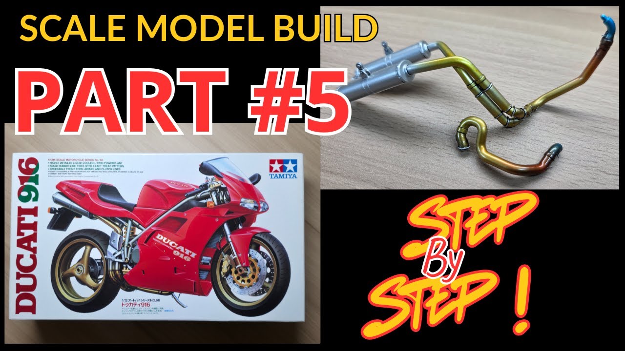 Montage Maquette Moto - Ducati 916 Tamiya 1/12 ème - Construction étape par étape - Partie 5