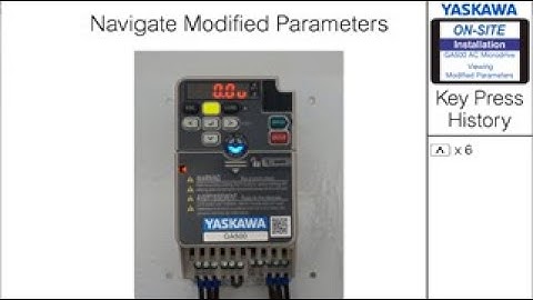 How to view Changed or Modified Parameters using the Keypad on the GA500 Industrial AC Microdrive