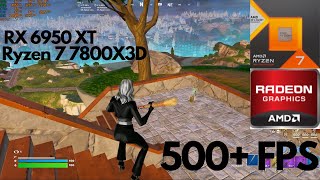 Ryzen 7 7800X3D + RX 6950 XT  Fortnite Chapter 5 Season 1| Ranked Solos | Benchmark, Low Meshes