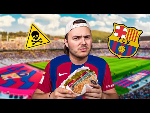 Absolutely disgusting Testing stadium food in Barcelona