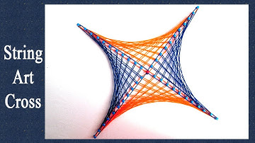 String Art Designs - How To Make Cross Pattern from String Art by Sonia Goyal