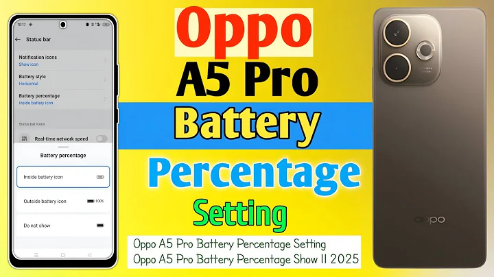 How To Oppo A5 Pro Battery Percentage Setting || Oppo A5 Pro Battery Percentage Show || 2025