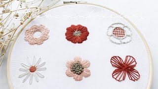 刺繍初心者でも簡単！花の刺繍のやり方【図案無料配布】#ワンポイント刺繍