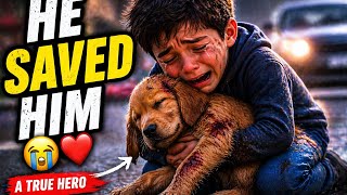 Hero Dog Saves Boy’s Life 😢🐶 | Emotional Cartoon Story #EmotionalStory #HeroDog #CartoonStory 