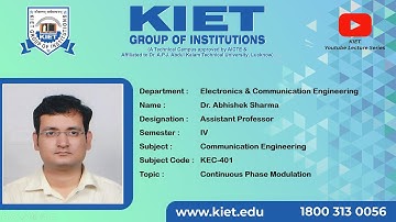 B. Tech_ECE_4Sem| Continuous Phase Modulation | Dr Abhishek Sharma |