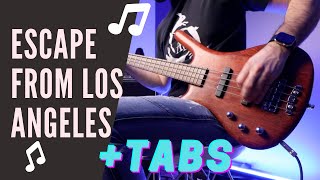 AFI - "Escape From Los Angeles" (Bass Cover w/ Tabs On Screen)