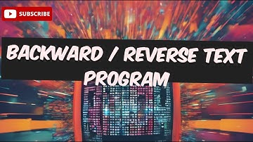 Backward / Reverse Text Program Made With Small Basic