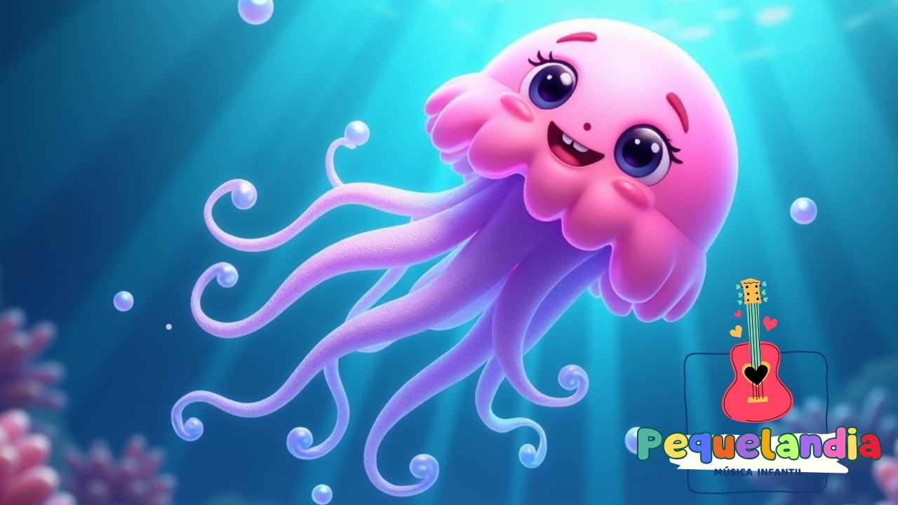 Medusita Luz Luz 🪼✨ | música infantil para relajarse y jugar