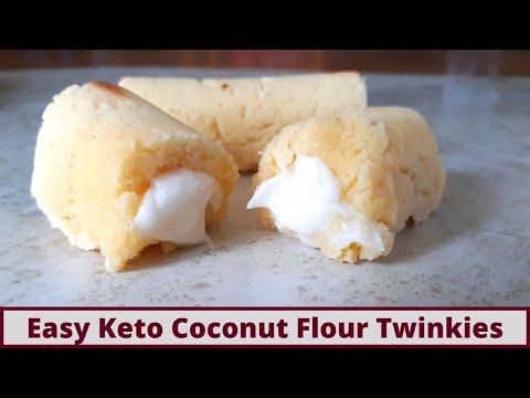 Super Easy Keto Coconut Flour Twinkie Mini Cakes (Gluten Free And Nut Free)