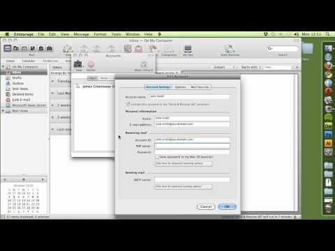 Setup Email in Mac Entourage