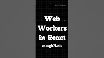 Web Workers in React #react #javascript