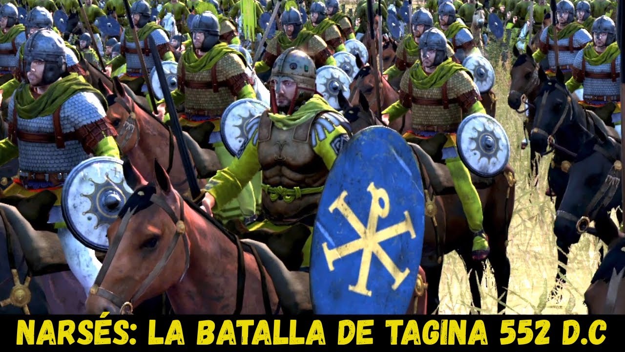 La Batalla de Tagina 552 d.C:  Los Romanos de Oriente detienen a los Ostrogodos en Italia