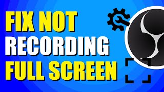 how to fix obs not recording full screen (easy solution)