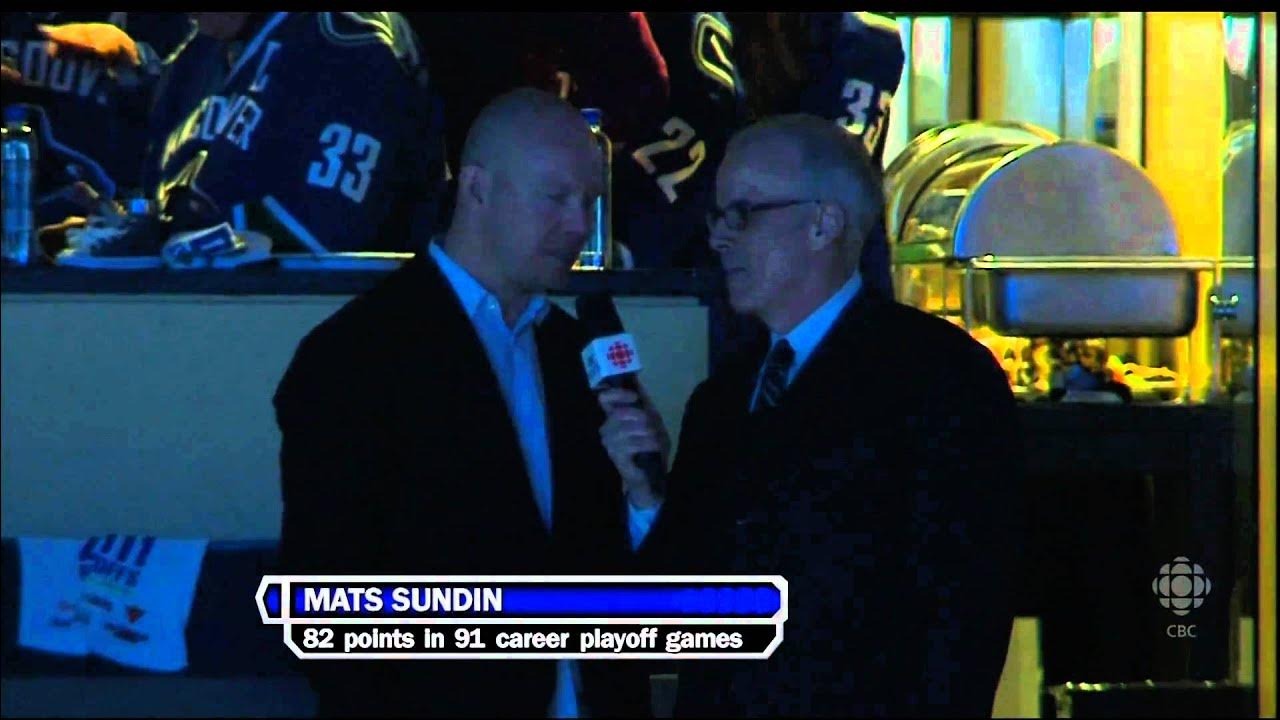 Mats Sundin Interview Canucks Vs Predators R2G1 2011 Playoffs 04.