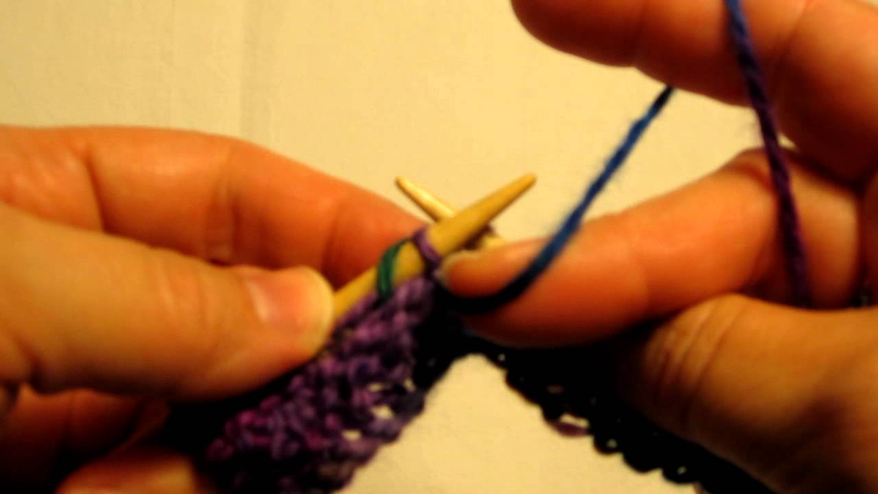 Left Handed Knitting Purl Stitch