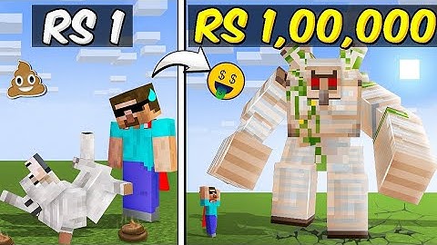 Rs1 vs Rs1,00,000 Giant Mob Build Battle in Minecraft (credit by) ProBoiz