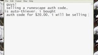 Selling/Trading Runescape AUTO-Thiever auth code