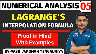 Proof Lagrange&#39;s Interpolation Formula | Divided differences | in Hindi Numerical analysis