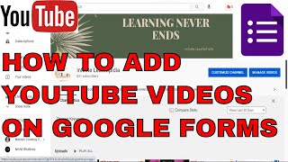 How to add Youtube videos in Google Forms