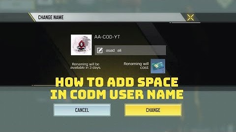 HOW TO ADD SPACE IN CODM USER NAME| link available in description.#cod #user