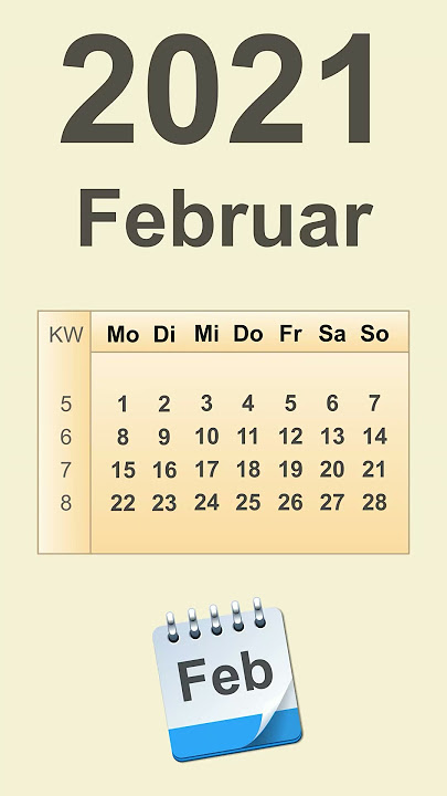 Kalender Februar 2021