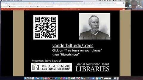 Buchanan Library Fellows Project on the Vanderbilt University Historical Tree Tour