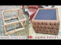 diy centre table chaster fild upholstery tutorial couch easy step by step