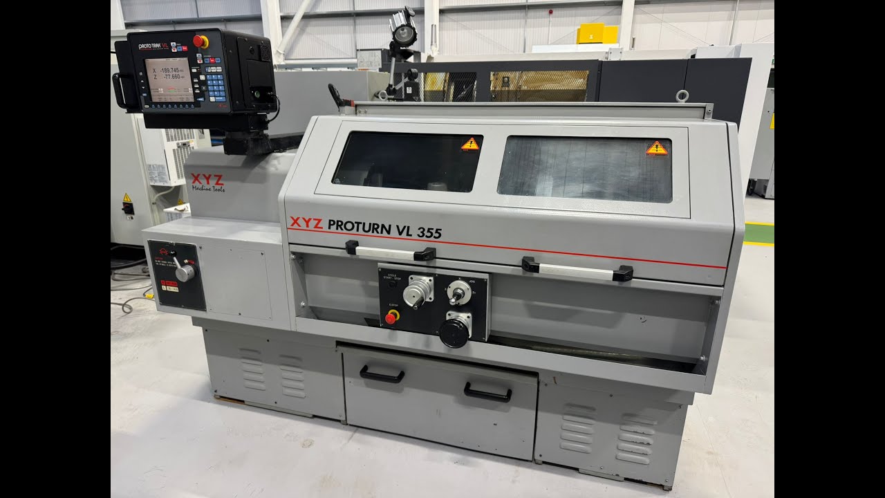 XYZ VL355 CNC Lathe with ProtoTrak VL Control. Year 2004