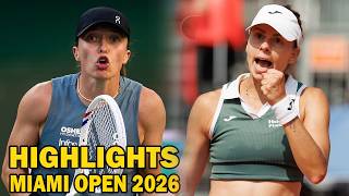 Iga Swiatek vs Magda Linette Game Highlights Round 2 | Miami Open 2026