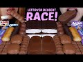 ASMR LEFTOVER DESSERT RACE BIG CHOCOLATE ICE CREAM BAR MILKA OREO BAR NUTELLA PASTRY FERRERO 먹방