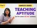 Teaching Aptitude: As per Latest NTA UGC NET Paper 1 Syllabus (Part 1)