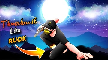 How To make Cartoon Thumbnail Like Ruok FF & White444 🔥 Picsart THUMBNAIL Tutorial FF-YT RECOMMEND