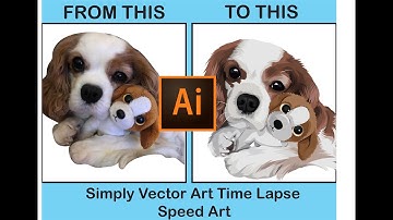 Drawing Dog With a Toy | Vector Art | Time Lapse | Adobe Illustrator