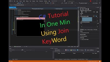 C# / C Sharp Tutorial In One Min Using Join KeyWord (Console APP)