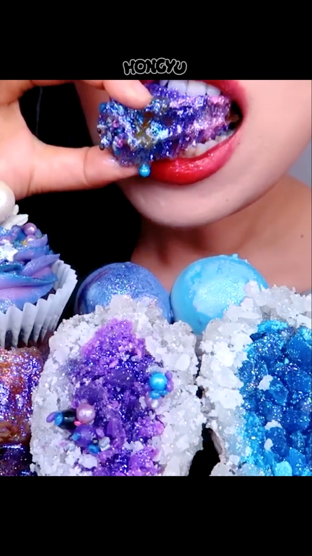 ASMR GALAXY FOODS 갤럭시 음식 모음 #shorts #mukbang #satisfying #eating #desserts