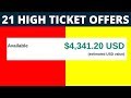 HUGE List Of High Ticket Affiliate Marketing Offers To Choose From ($300+ per sale!)