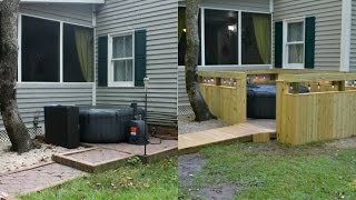 This Outdoor Spa Makeover w/LED Cafe Lights is a sponsored video created in partnership with Acorn Influence and Jasco 