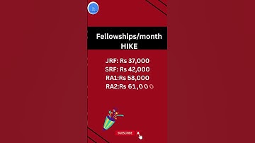 Research Fellowships Hike Announced| Hike in Fellowships Approved & Announced 2023| JRF/SRF/RA