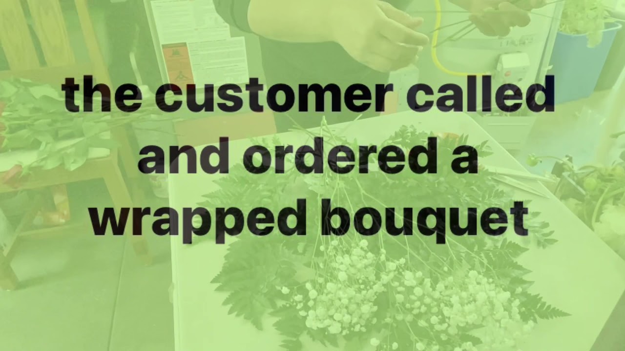 How to make a Symmetrical Triangle flower arrangement and how to gift wrap a flat pack bouquet